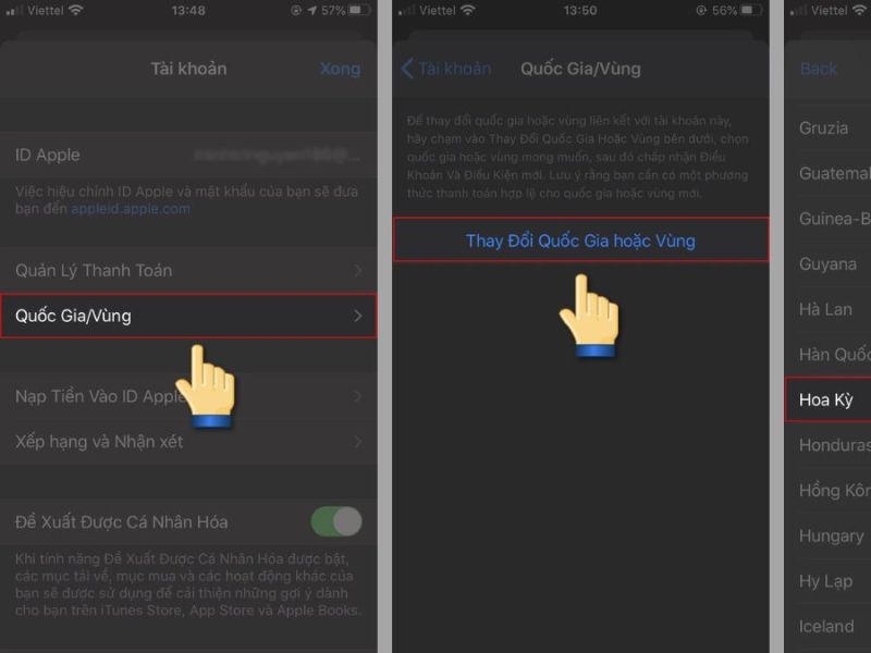 Cách chuyển vùng AppStore sang Mỹ trong Cài đặt