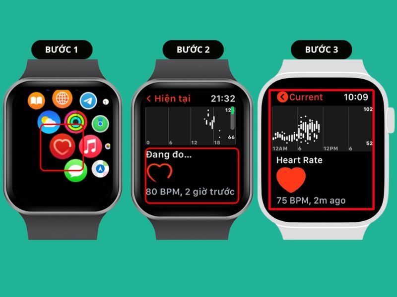 Hướng dẫn các bước đo nhịp tim bằng iPhone qua Apple Watch