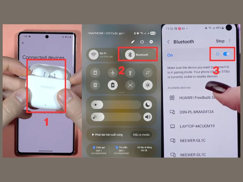 Cách kết nối lại Huawei FreeBuds SE 2 sau khi Reset