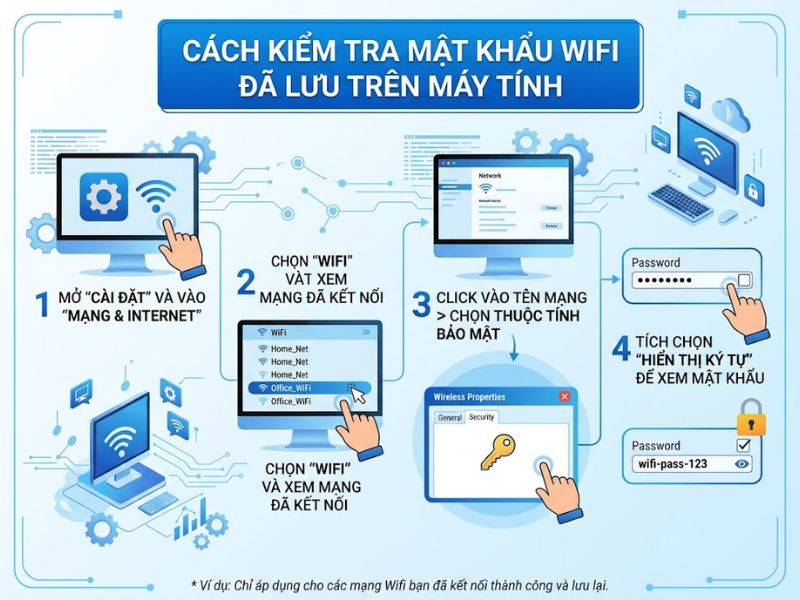 Cách kiểm tra mật khẩu WiFi đã lưu trên máy tính