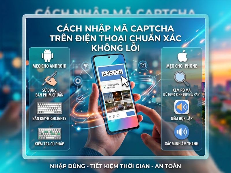 Cách nhập mã CAPTCHA trên điện thoại chuẩn xác không lỗi