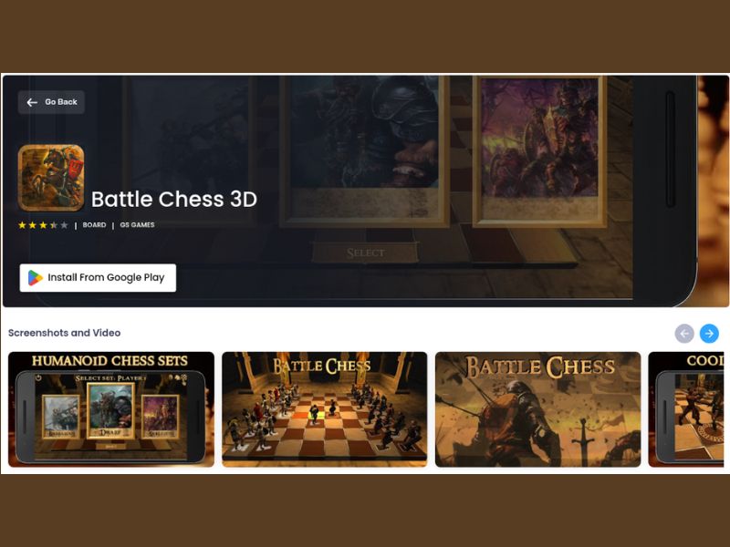 Cách tải game cờ vua hình người 3D trên Android