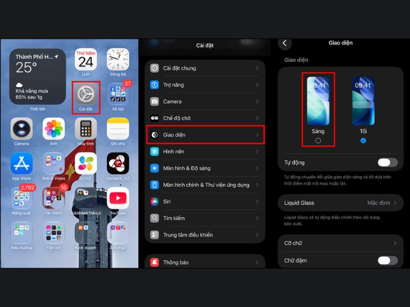 Cách tắt chế độ màn hình tối Dark Mode trên iPhone