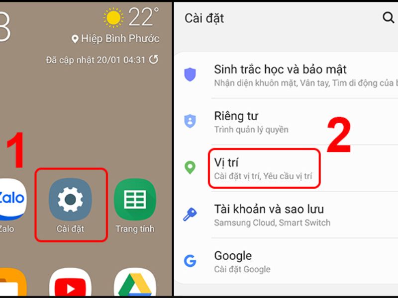 Cách tắt định vị trên Facebook bằng điện thoại Android