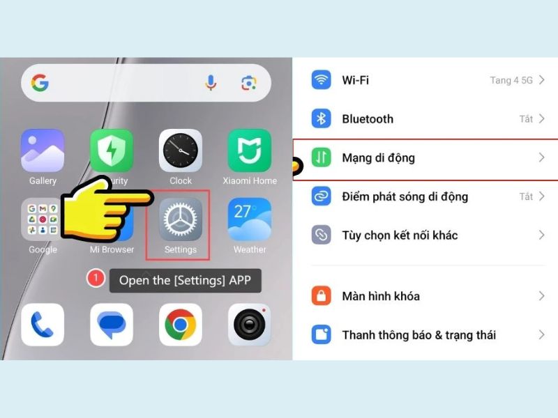 Hướng dẫn cách tắt VoLTE trên Redmi