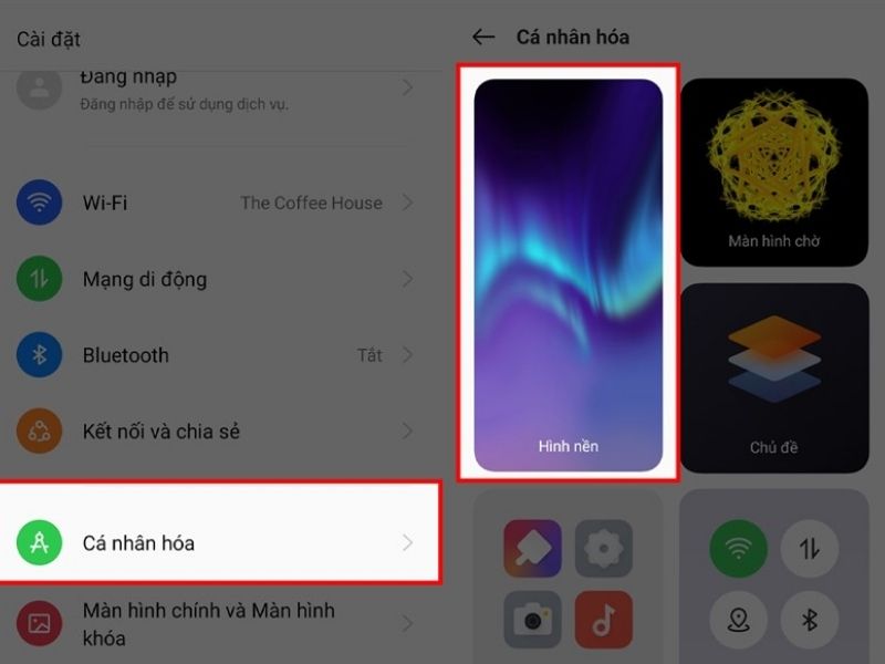 Cách thay đổi hình nền điện thoại OPPO