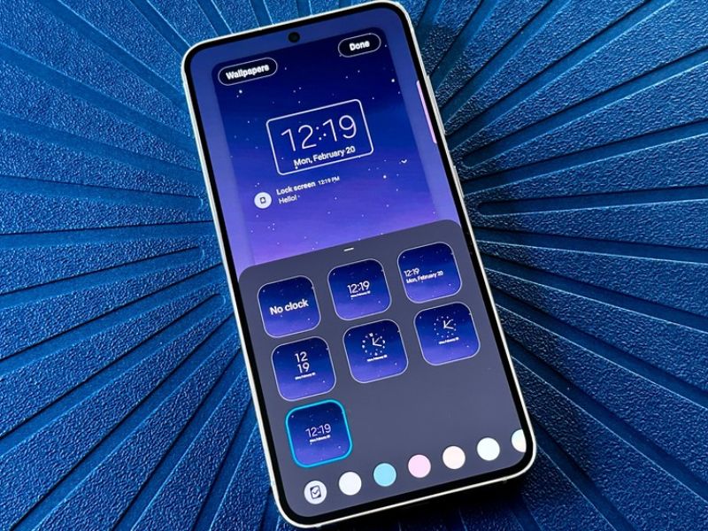 Cách thêm widget đồng hồ trên Samsung