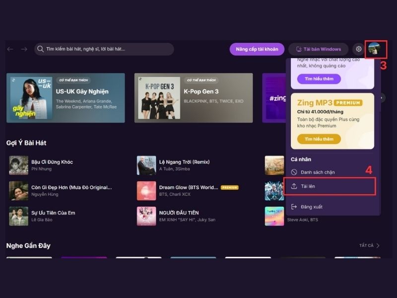 Cách upload nhạc lên Zing MP3 bằng máy tính