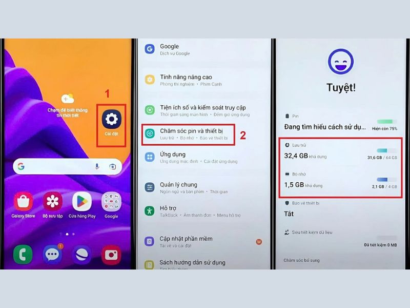 Hướng dẫn cách xem dung lượng Samsung đơn giản