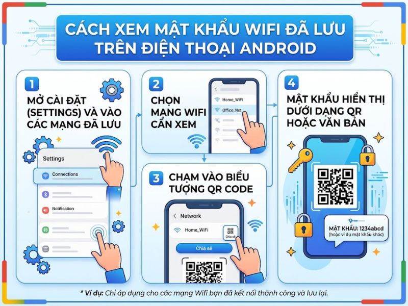Cách xem mật khẩu WiFi đã lưu trên điện thoại Android