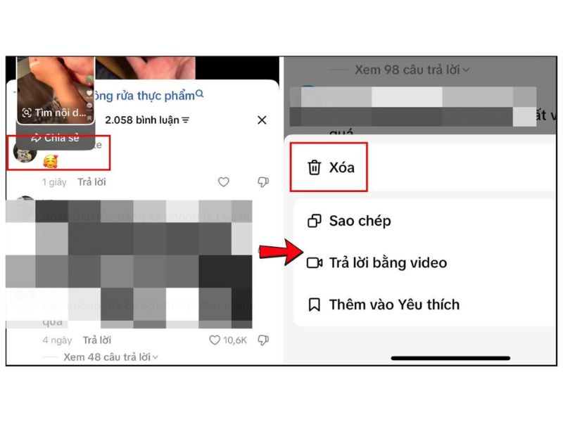 Cách xóa bình luận của mình trên TikTok
