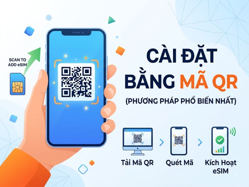 Cài đặt bằng mã QR (Phương pháp phổ biến nhất)