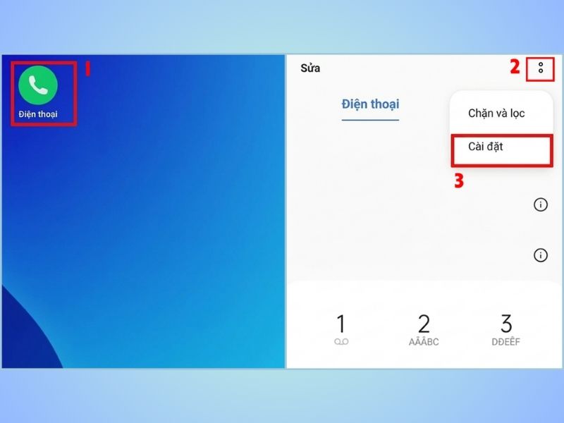 Các bước bật cài đặt cuộc gọi chờ trên Android