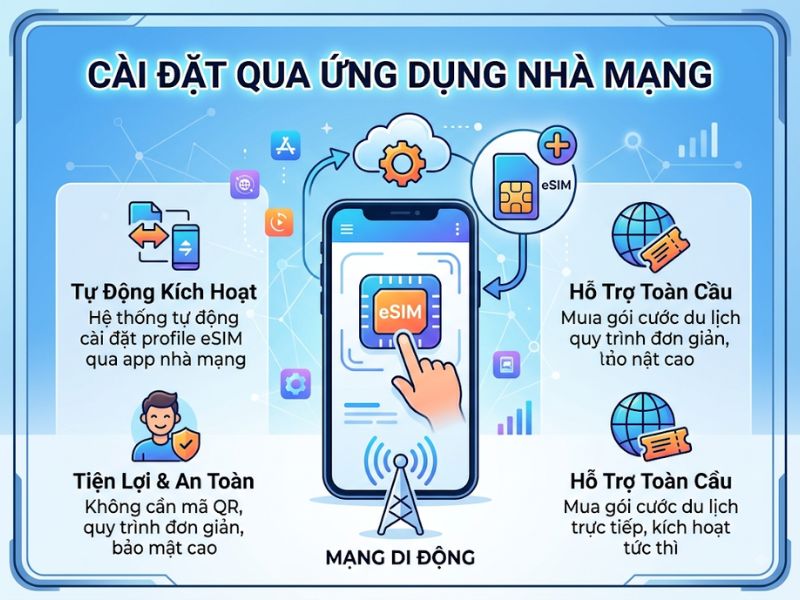 Cài đặt qua ứng dụng nhà mạng