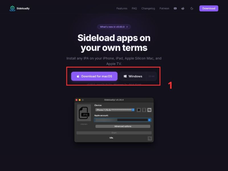 Cài IPA trên iPhone bằng Sideloadly