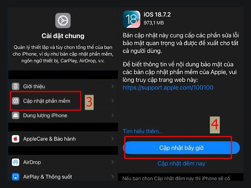 Cập nhật iOS khắc phục lỗi
