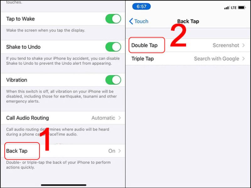 Cài đặt gõ 2 lần tắt màn hình iPhone