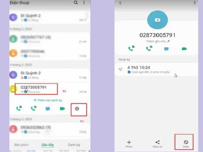 Cách chặn đầu số 028 trên Android