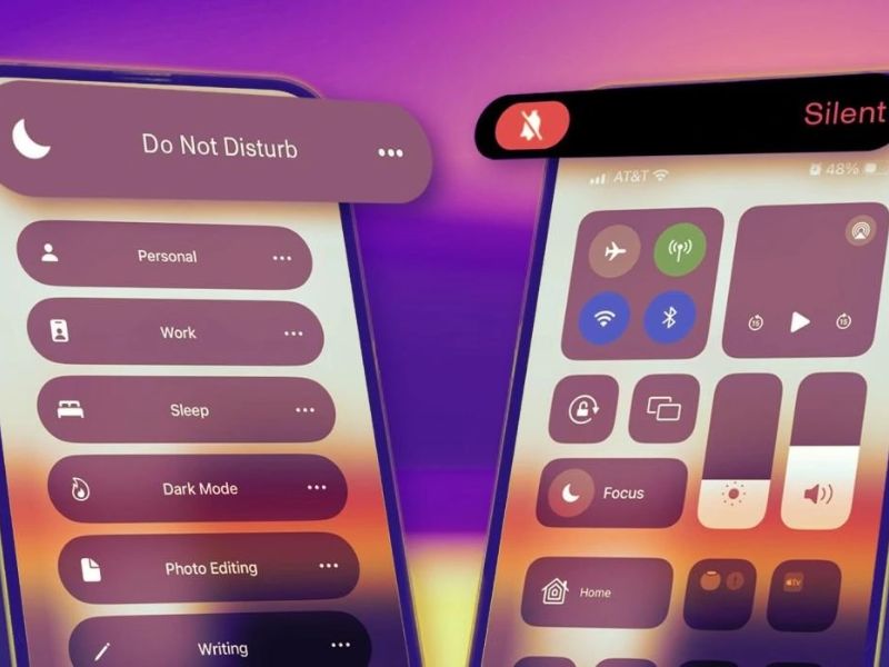 Chế độ Tập trung (Focus Mode) và Không làm phiền (Do Not Disturb)