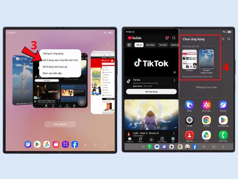 Hướng dẫn dùng nhiều ứng dụng cùng lúc trên Galaxy Z Fold8