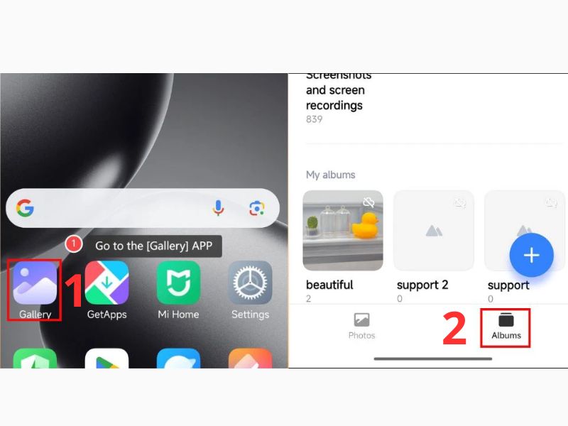 Hướng dẫn cách xem album cá nhân trên Xiaomi