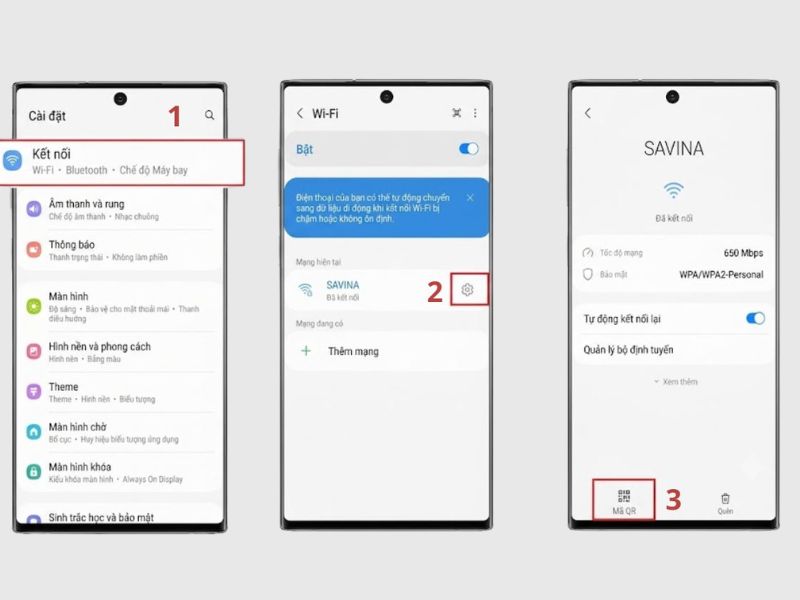 Cho phép thiết bị khác kết nối bằng mã QR