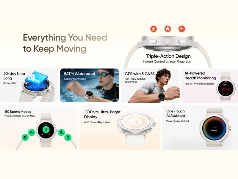 Sản phẩm được trang bị nhiều chức năng chăm sóc sức khỏe