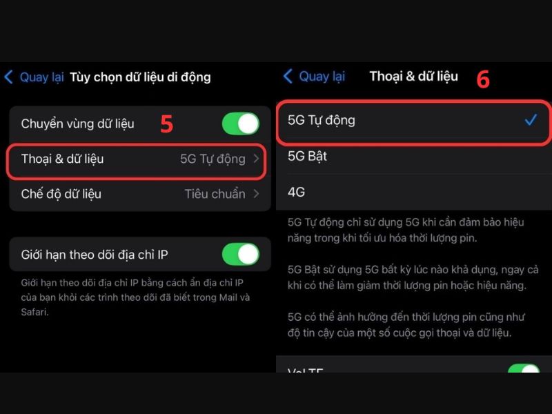 Hoàn tất các bước bật mạng 5G trên iPhone 14 Pro Max