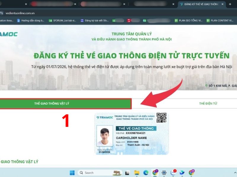 Cách đăng ký thẻ xe buýt điện tử miễn phí tại Hà Nội