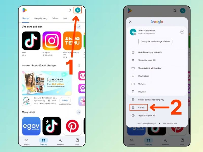 Cách khóa CH Play không cho tải ứng dụng