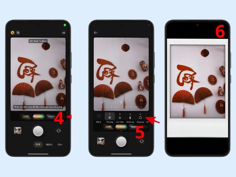 Chi tiết các bước bật chế độ chụp Pop Cam