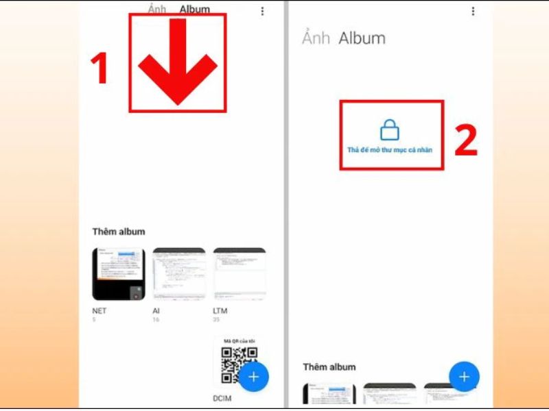 Mở xem album cá nhân trên điện thoại Xiaomi