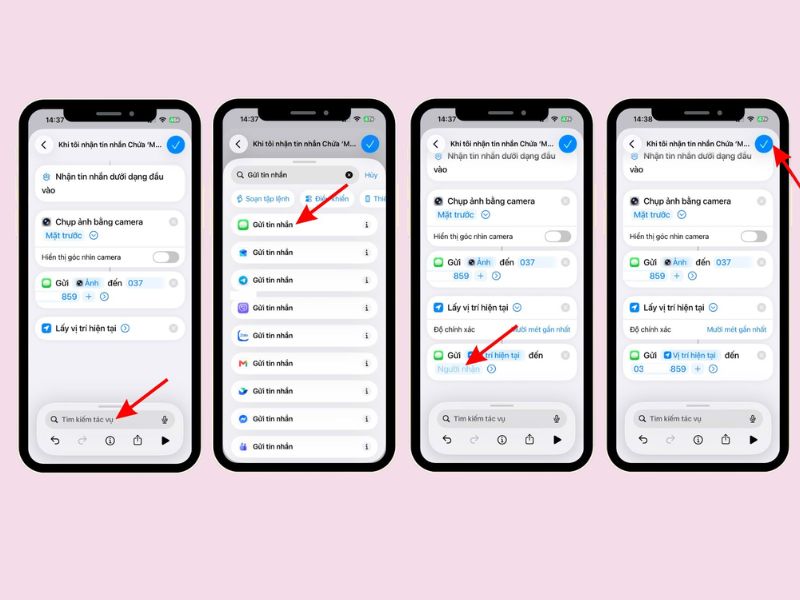 Cài đặt phím tắt cho iPhone chụp ảnh người lấy khi bị mất điện thoại