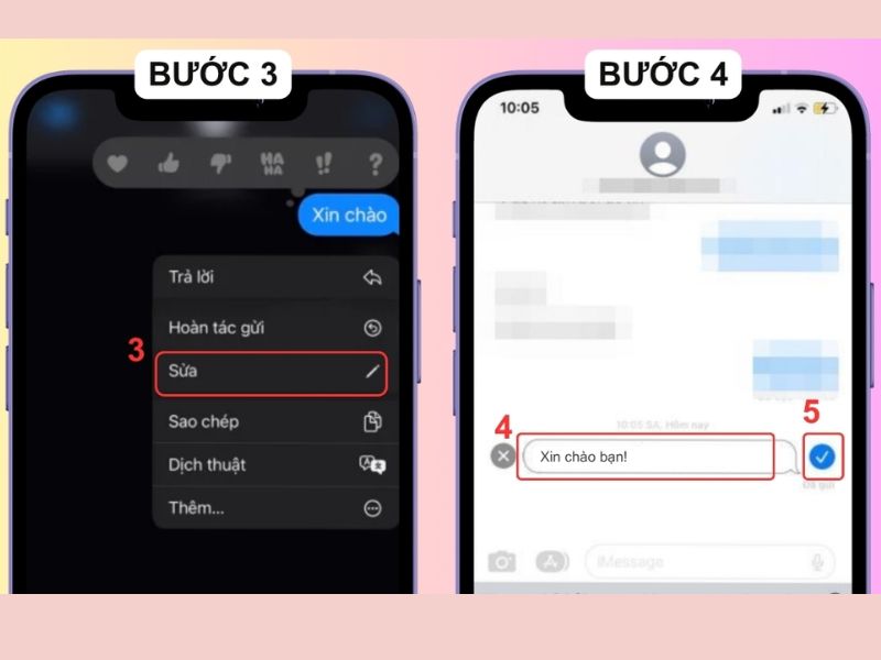 Các bước chỉnh sửa tin nhắn trên iMessage