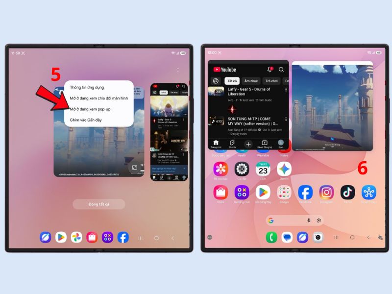 Cách chia đôi màn hình trên Samsung Galaxy Z Fold8