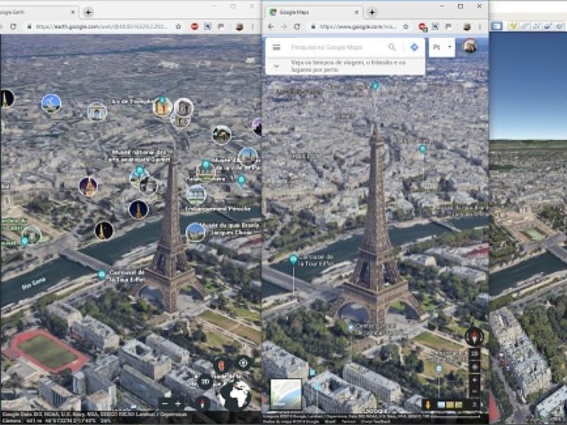 Xem địa điểm nổi tiếng trên Google Earth