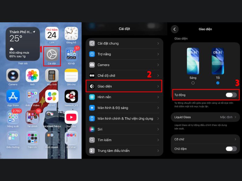 Cách hẹn giờ bật chế độ màn hình tối trên iPhone