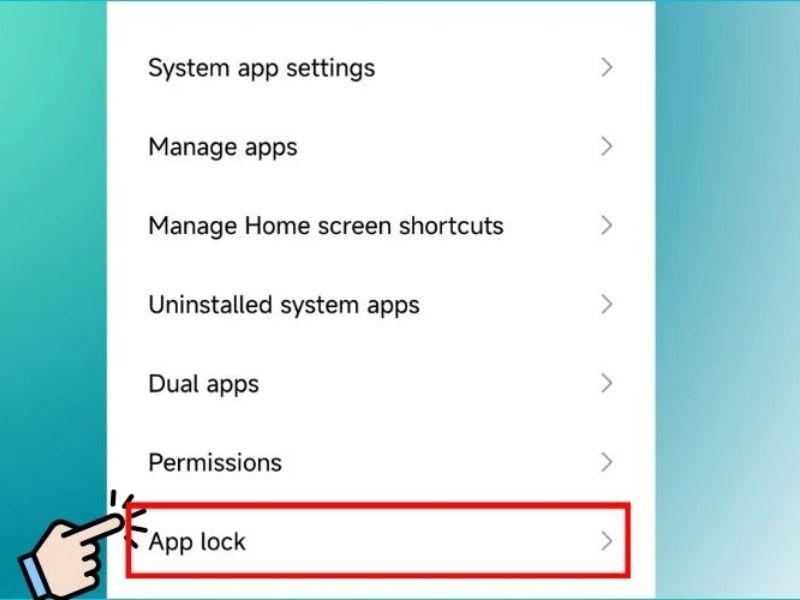 Khóa ứng dụng trên Xiaomi đơn giản