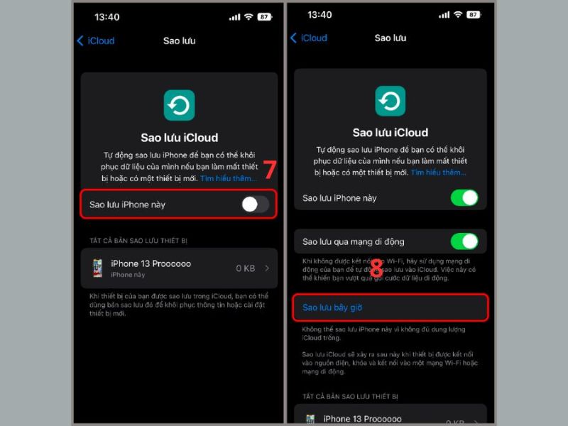 Sao lưu danh bạ trên iPhone