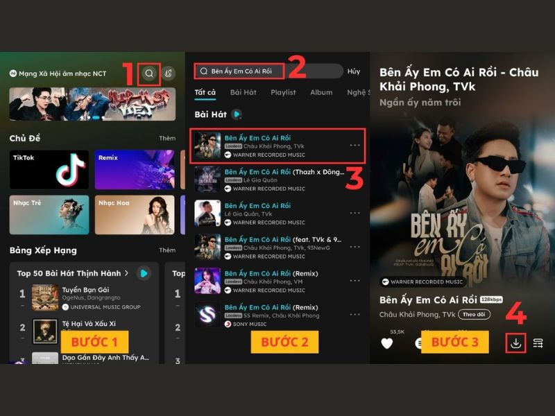 Cách tải nhạc trên nhacuatui