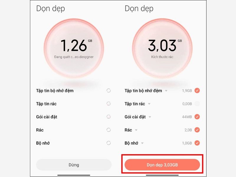 Giải phóng dung lượng Redmi đơn giản