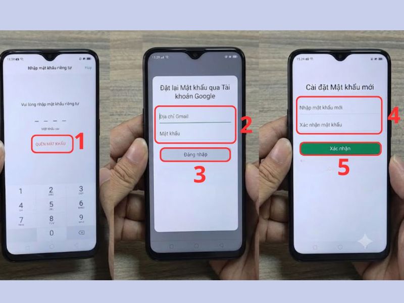Cách khôi phục lại mật khẩu điện thoại OPPO bằng tài khoản Google