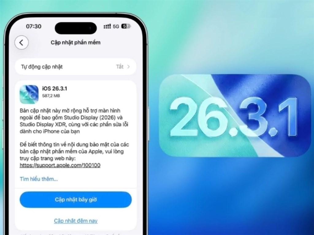 Apple chính thức phát hành iOS 26.3.1