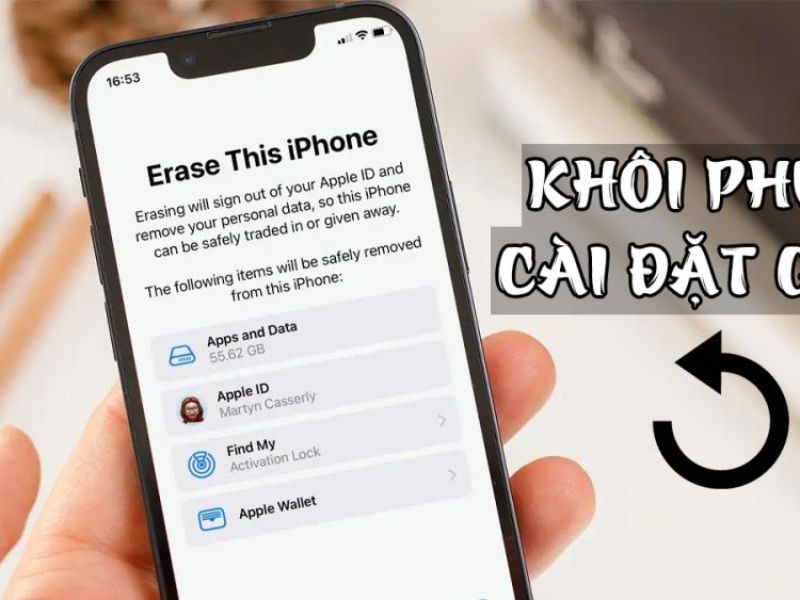 Khôi phục iPhone về thiết lập ban đầu của hệ thống