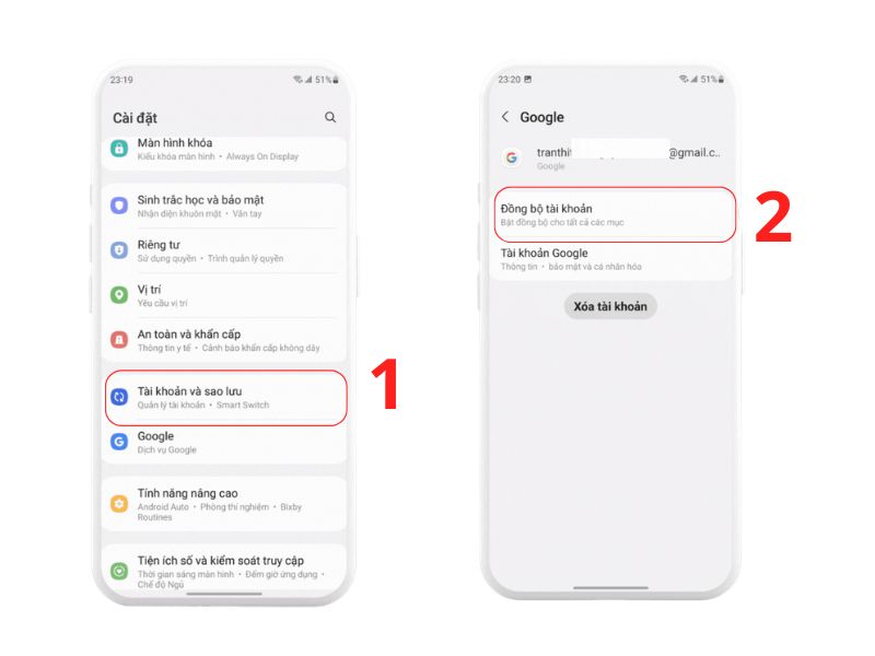 Khôi phục liên hệ đã xóa bằng tài khoản Google