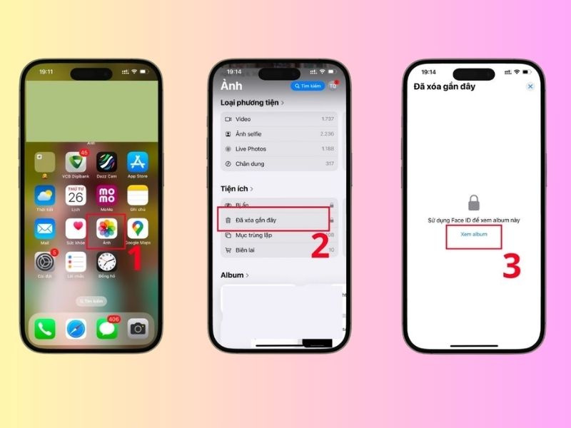 Lấy lại video trong mục Đã xóa gần đây trên iPhone