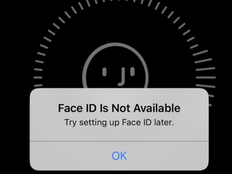 Lỗi không cài được FaceID cho iPhone 12 Pro Max