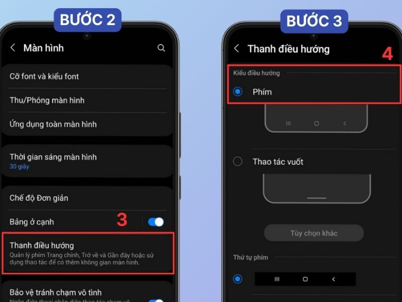 Cài đặt lỗi thanh điều hướng trên Samsung