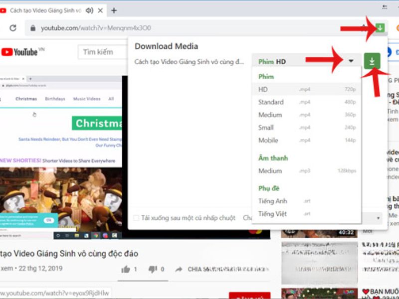 Lưu video Youtube trên máy tính thông qua trình duyệt Cốc Cốc
