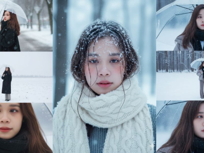 Mẹo giúp ảnh tuyết bằng Meitu trông chân thực hơn